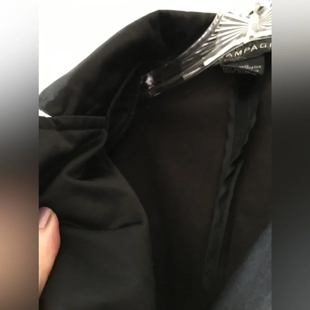 Rampage Elegant Black Double-Breasted Women's Coat - Picture 5 of 14
